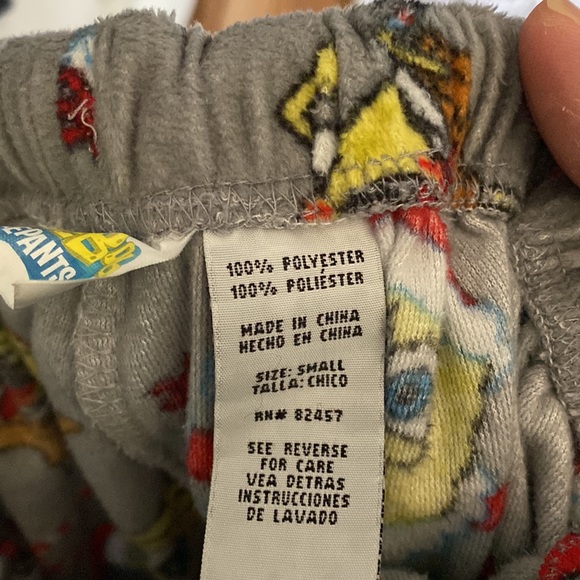 Men’s S Sponge Bob pajama bottoms, plush, , smoke free home, make an offer - Picture 3 of 3